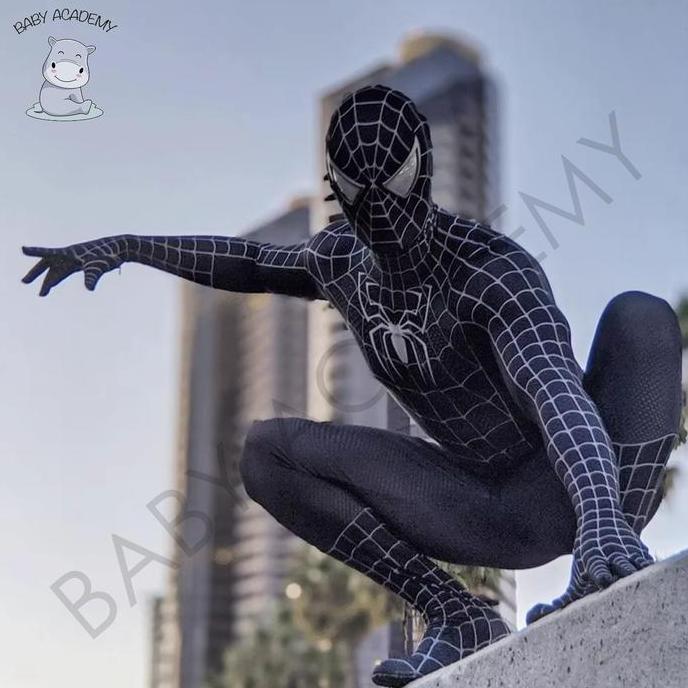 Kostum Baju Spiderman Anak Laki Laki Pria Dewasa Lengkap Topeng Halloween Birthday Party Premium