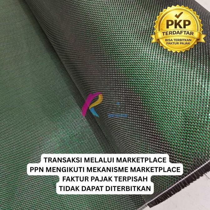 Serat Karbon Kevlar Fiber 3K Benang Hijau Green Metalik Plain