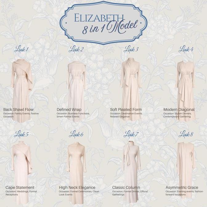 MAVERA - Elizabeth Cape Multiways Dress Cotton Silk Wrap Long Dress Mewah Elegan Lembut Nyaman Simpl