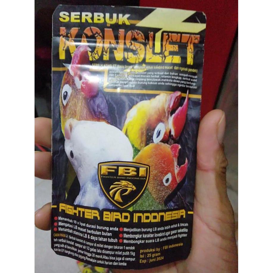 serbuk konslet fbi - pakan lovebird konslet