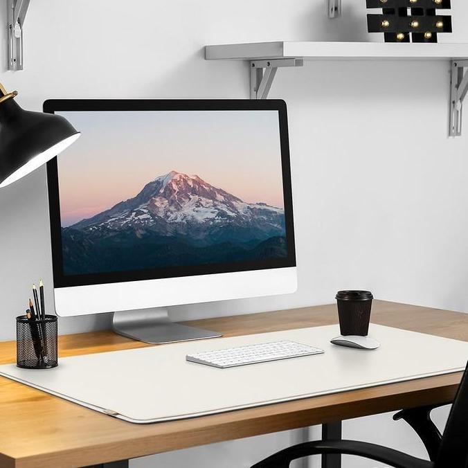 Xfour- Desk Mat Dnac - Minimalistic Desk Mat Mousepad Leather From Dnac Gray