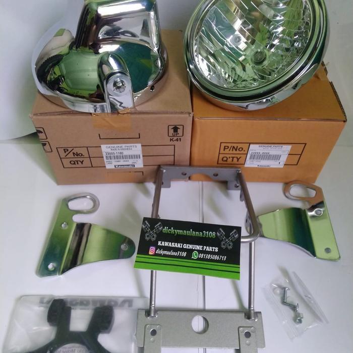 Reflektor Lampu Bulat Ninja Ss 1 Set +Breket Spidometer Original Original Dan Terpercaya