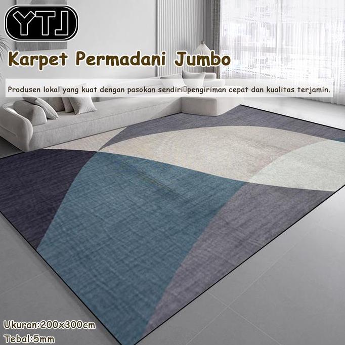 Salotto- Ytj Karpet Malaysia Ukuran 300X200 Jumbo Permadani Ruang Tamu Polyester Karpet Lantai Eropa