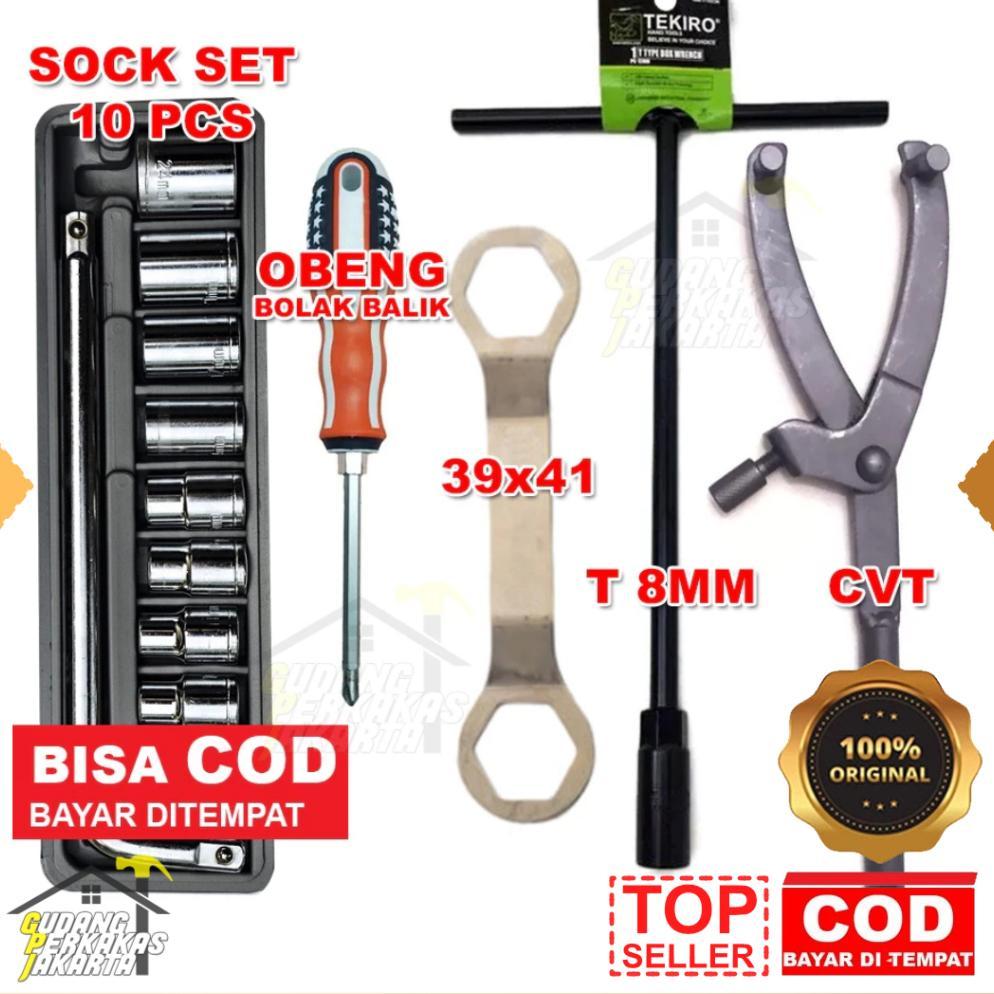 TERMURAH PAKET MULTIPRO Tracker CVT UNIVERSAL + Kunci 39-41 + Kunci Sok Set 10 Pcs 8-24 mm + Kunci T