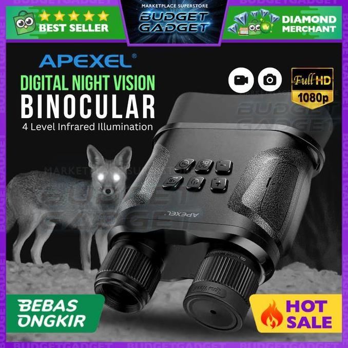 Produk Terbaru Apexel Teropong Telescope Digital Night Vision 1080P - Apl-Nv008
