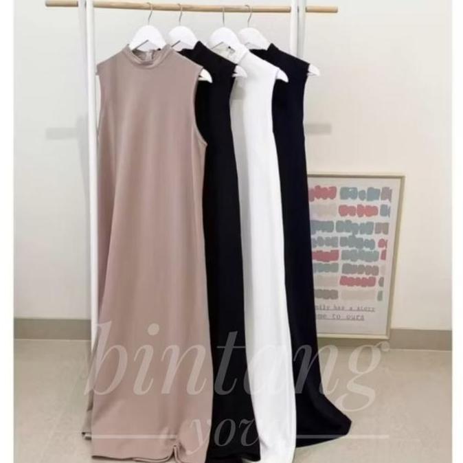 Uprelig- Inner Dress Lekbong Wanita Tanpa Lengan Manset Gamis Lengan Buntung Dalaman Inner Perempuan
