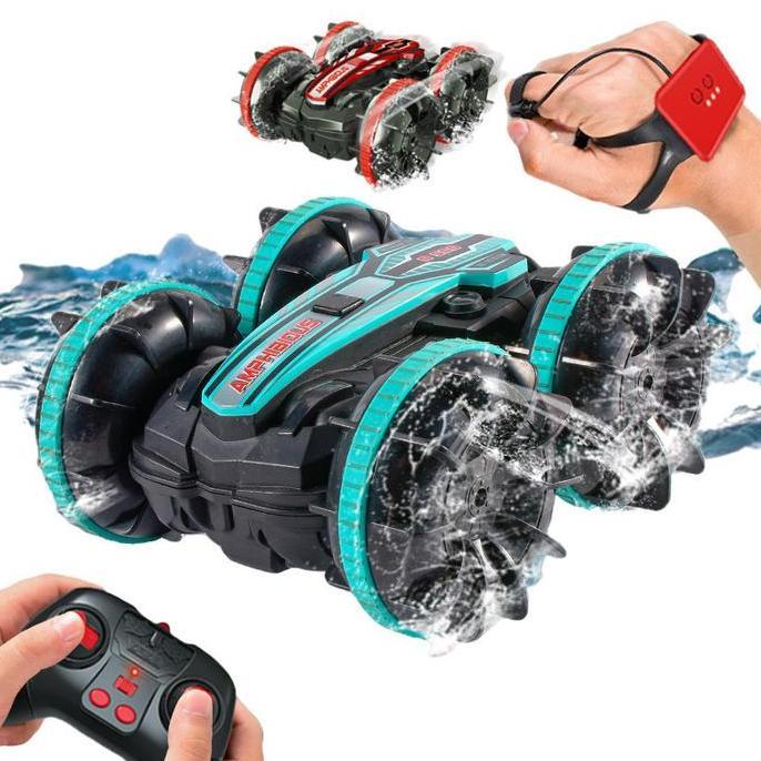 Mainan Anak Mobil Remote Control Sensor Tangan Akrobat Amfibi USB Mengisi Mobil Akrobat Remote Contr