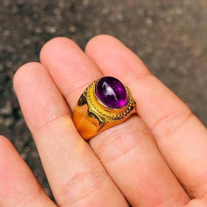 Cincin Batu Kecubung Asli Kalimantan