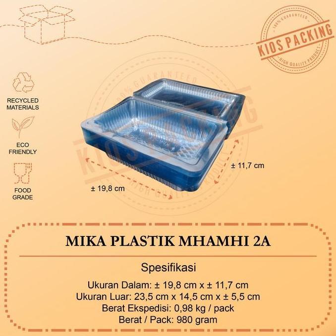 50pcs Mika Plastik KPM-2A / Mika Kue Makanan Ukuran 2A / Mika 2A Food Grade Isi 50 Pcs