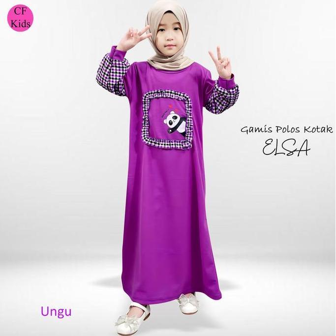 Otokonoko- Cf Kids Gamis Anak Perempuan Polos Kotak Elsa