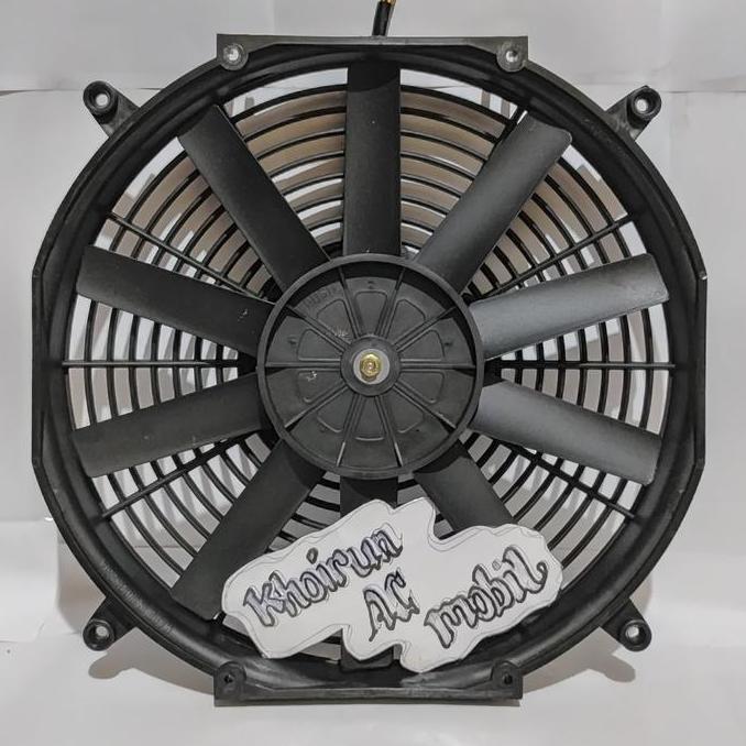 Promo Motor Extra Ekstra Fan Condensor Ac Mobil Universal 12Inchi 24volt Diskon