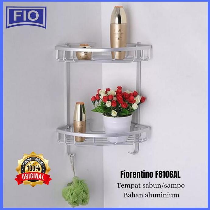 rak shampo sabun sudut alumunium/ rak sudut alumunium Fiorentino
