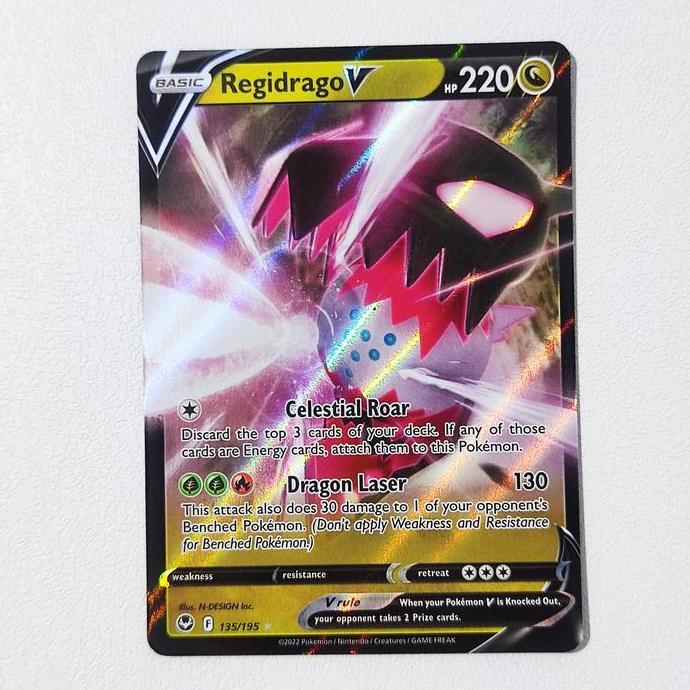 New Regidrago V 135/195 - Silver Tempest Pokemon Card English TCG
