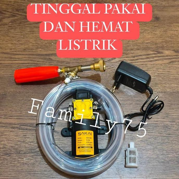 Alat cuci motor steam ac mobil Mesin pompa DC mini stim motor ac paket selang lengkap steam