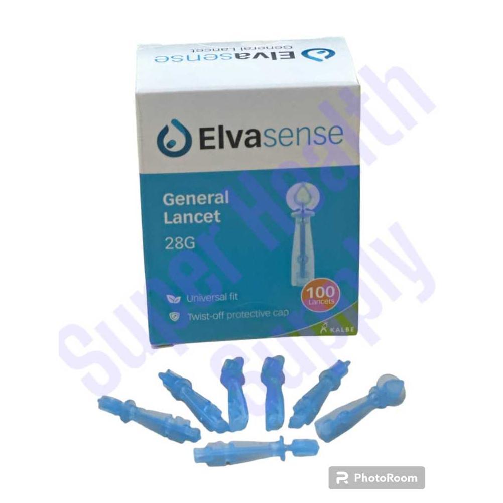 Terlaris Elvasense Blood Lancet 28G General Lancet Elvasense Jarum Elvasense 28G