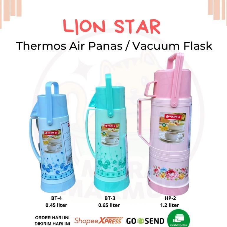 Lion Star Thermos Air Panas Vacuum Flask 0.45 0.65 1.2 Liter Termos Air Panas Kecil / Termos Piknik 