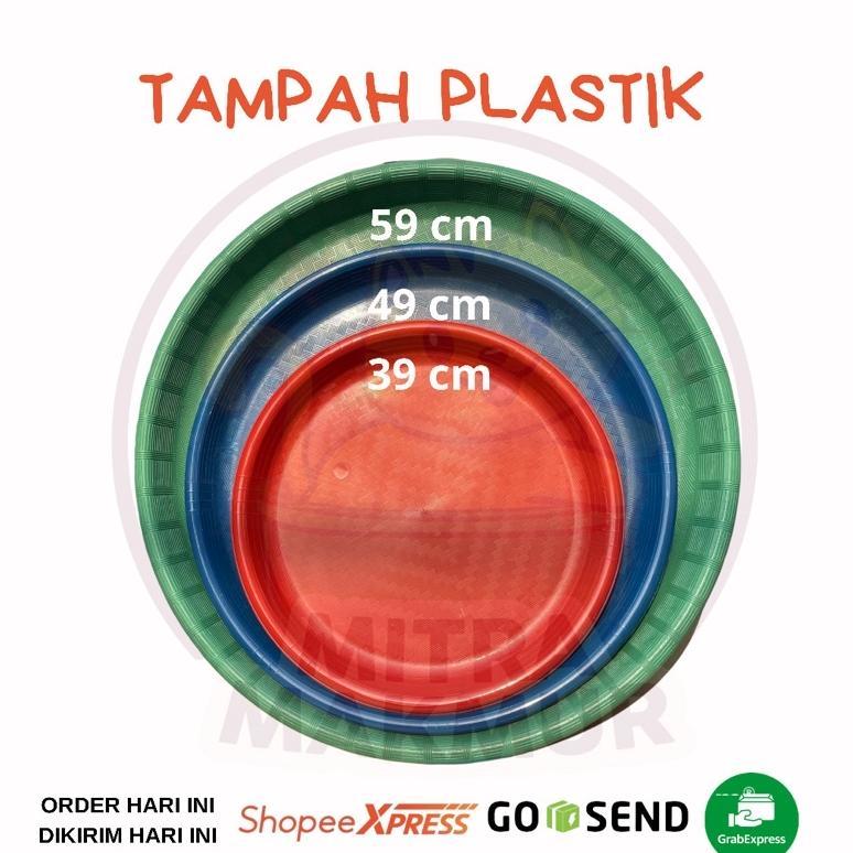 Great - Tampah Bulat Plastik Size S-M-Xl / Wadah Nasi Kebuli / Tampah Tumpeng Ready