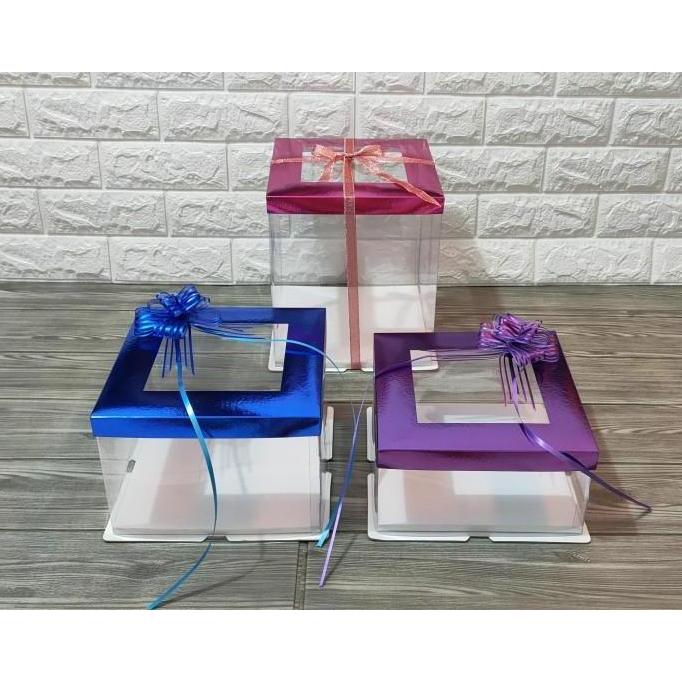 Kotak kue tart lubang mika, lapis legit, gift box, seserahan, sangjit,
