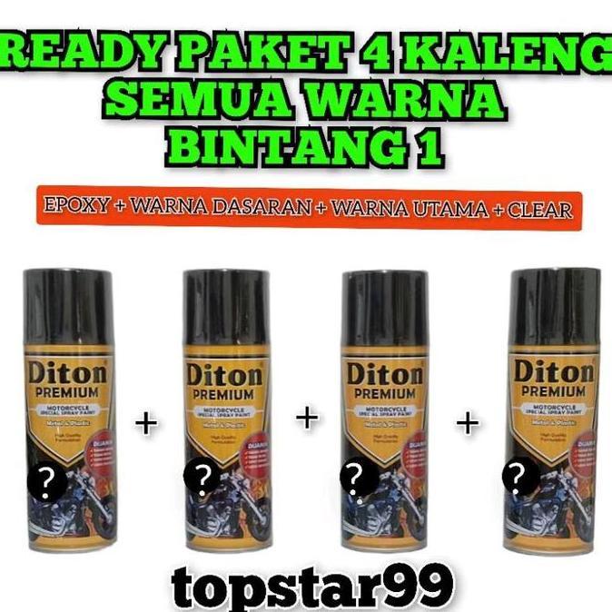 Pilok Pilox Cat Diton Premium Ready Semua Warna Bintang 1 Paket Lengkap 4 Kaleng 400cc Black 9109 Ep