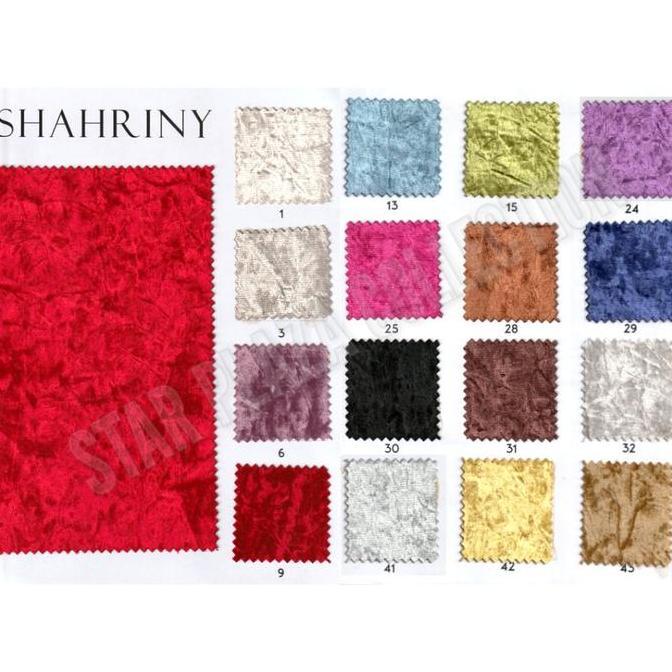 Kain Bludru Beludru Mengkilap Crush Velvet - Shahriny (Sofa Jok Kursi)