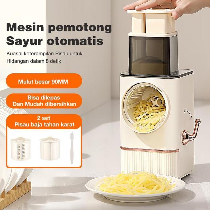 Pemotong Sayuran Listrik/Pemotong Sayuran Multi-fungsi/Mesin Penghancur/Pengiris Rol Dapur Rumah/Par