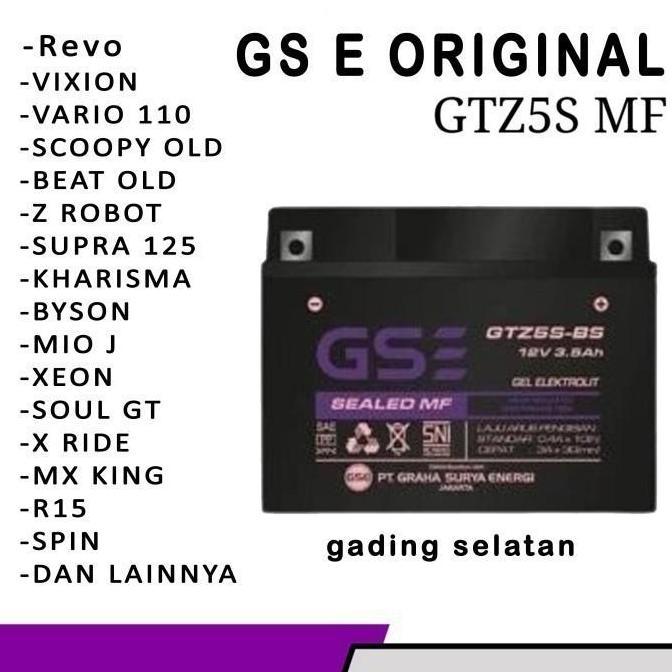 Aki Motor revo fit GTZ5S GS E Aki Kering MF