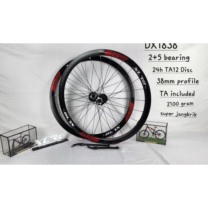 Wheelset XLR8 DX1838 700c TA12 24H 7 BEARING