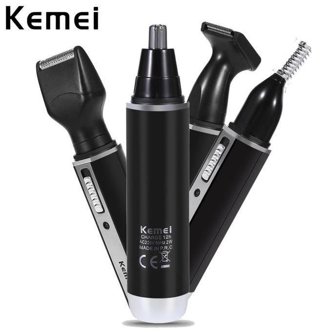 Trimmer KEMEI 6630 Alat Cukur Kumis Jenggot Dan Bulu Hidung Cas