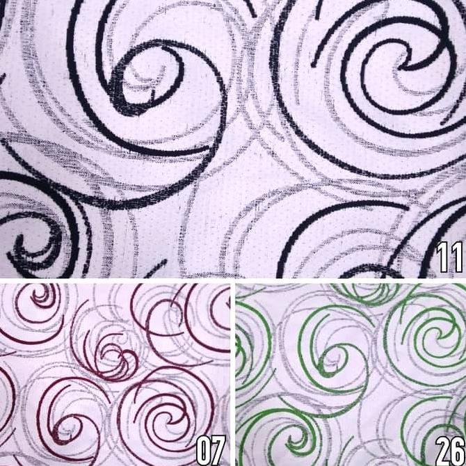 Kain Sofa / Jok / Kursi Regatta Motif Lingkaran Bulat - Meridian