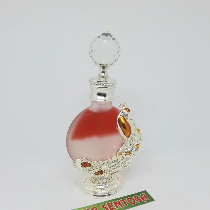 Minyak Dua Alam Warna Merah Putih 12ml Botol Antik Warna Putih