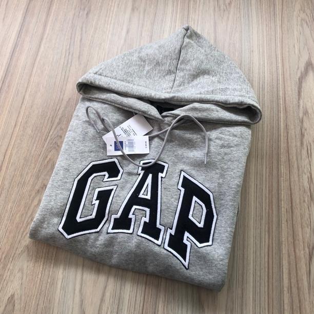 VALUE PACK GAP Hoodie Sweater - Jaket GAP Abu Teks Bordir Bahan Tebal Premium Ukuran M sampai XXL