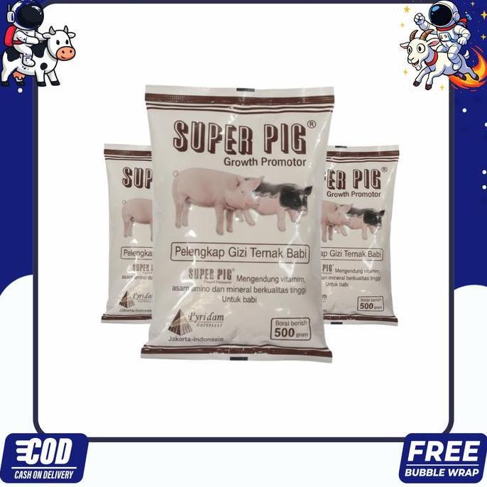 SUPER PIG 500 GRAM PREMIUM - Premix Babi Vitamin Penggemuk Babi Terbaik.