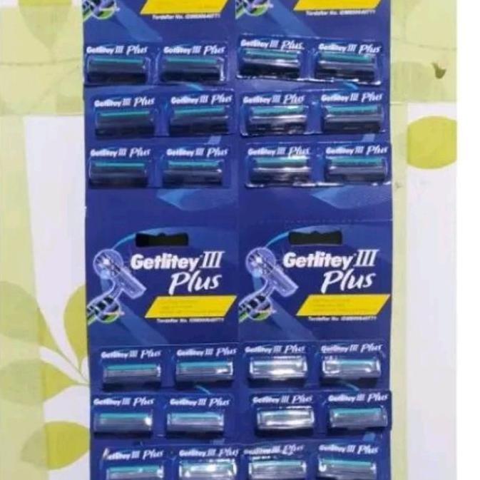 { 24 pcs}Pisau Cukur Jenggot/Kerokan jenggot  Biru Plus