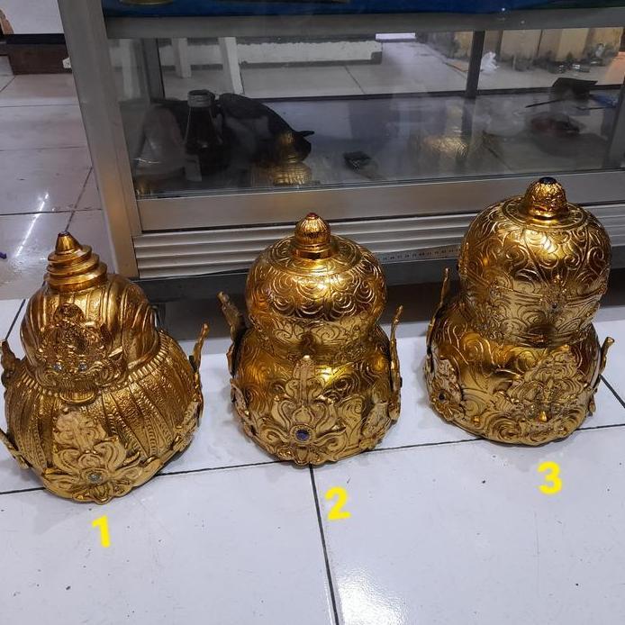 Barang antik mahkota super halus gold di hiasi permata