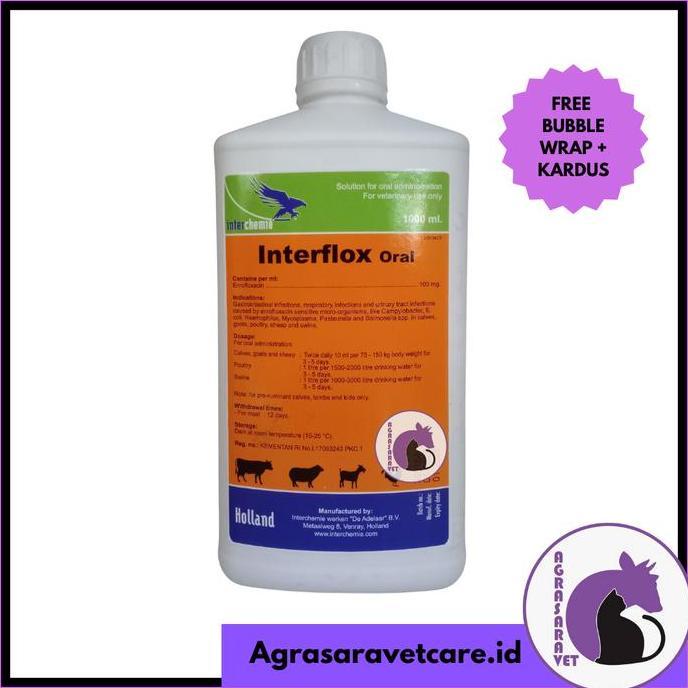 INTERFLOX ORAL 1000 ML/ interflox oral 1 liter - Obat Hewan