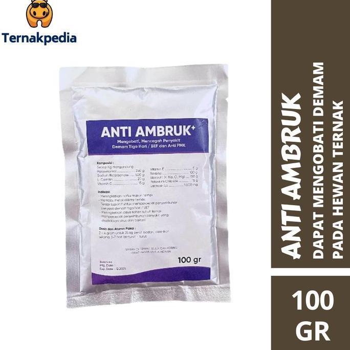 Anti Ambruk+ 100gr Grosir 50 pcs- Obat Sapi Ambruk - Obat Kambing Ambruk - Obat Hewan Ternak Grosir 
