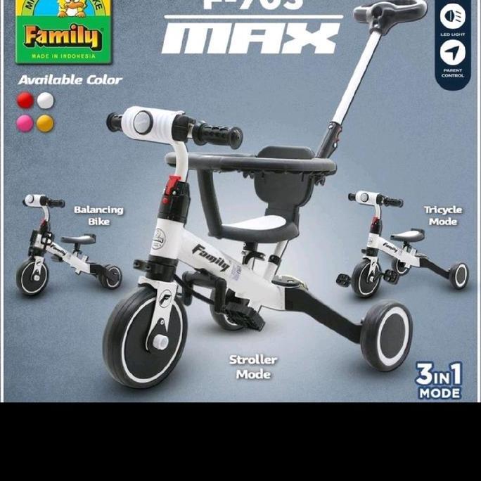 Sepeda Anak Roda 3 Tricycle Balance Bike Family F 702 / F 703