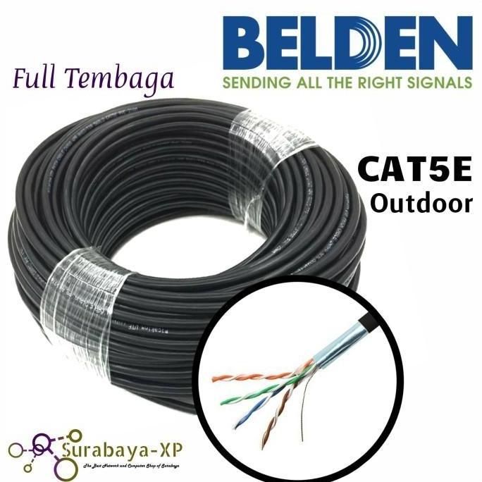 Kabel LAN 50 Meter Belden CAT5E 50M STP FTP UTP Outdoor Non Krimping
