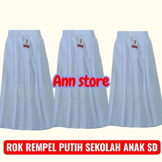 Rok sekolah sd putih panjang,Seragam sd perempuan,Rok putih sd cewek Anak