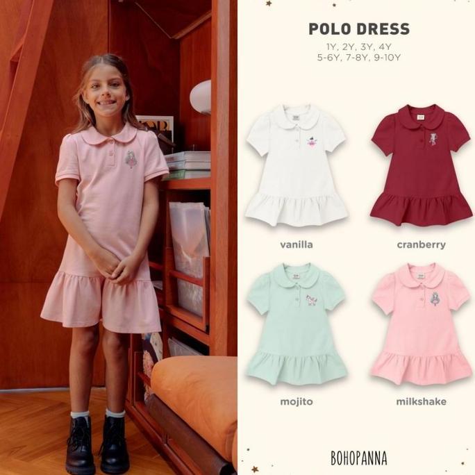 Bohopanna - Polo Dress Bohopanna - Baju Anak - Dress Anak Perempuan - Kaos Anak - Pakaian Anak - Pol