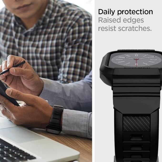 Case Apple Watch 9 45mm Spigen Rugged Armor Pro Band Strap Sport Waterproof Casing