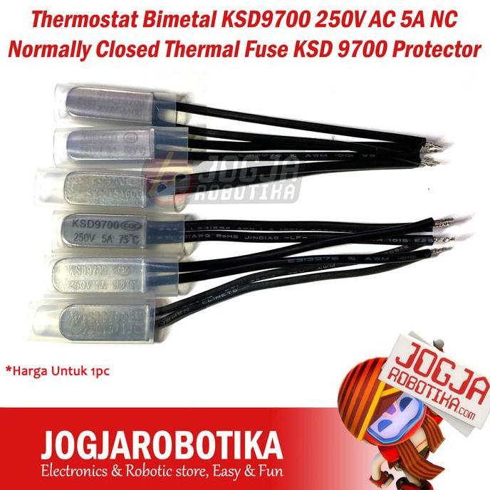 CORELA Thermostat Bimetal KSD9700 250V AC 5A NC Normally Closed Thermal Thermo Fuse KSD 9700 Protect