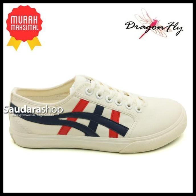 Sepatu Dragonfly Alpha Putih Navy / Sepatu Dragonfly Alpha White Navy