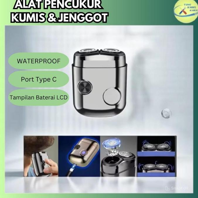 PARANE Alat Cukur Kumis Dan Jenggot LED Cukur Kumis Elektrik Pria Shaver Pencukur Jenggot Dan Kumis 