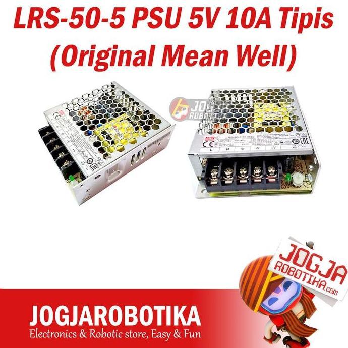 LEXSA1 LRS-50-5 PSU 5V 10A Tipis (Original Mean Well)