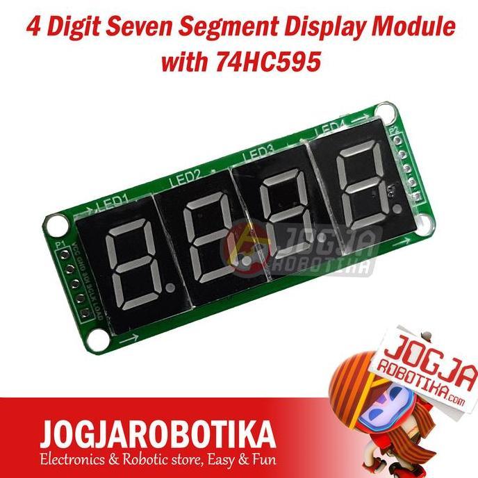 CORELA 4 Digit Seven Segment Display Module with 74HC595