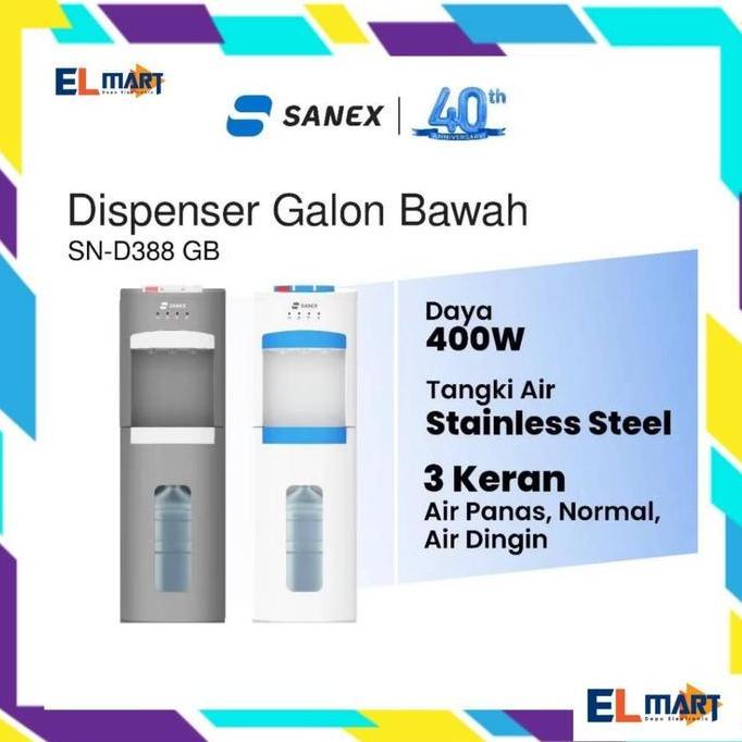 SUMOBOX Sanex Water Dispenser SN D388 GB 388GB 388 Air Galon Bawah Panas Dingin Normal 3 Kran Hot Co