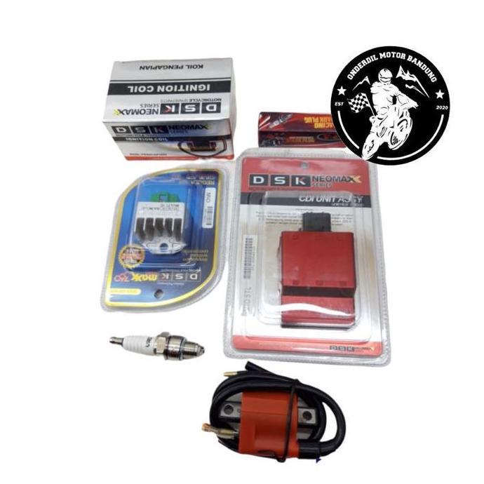 PAKET UPGRADE CDI KOIL KIPROK BUSI RACING JUPITER Z VEGA R NEW MIO SPORTY JUPITER Z BURHAN 5TP