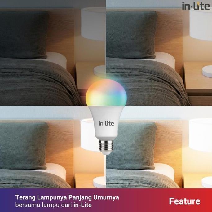 LAMPU LED INLITE Bohlam LED IN LITE LED Bulb BLUETOOTH 9W INSM044 9 W