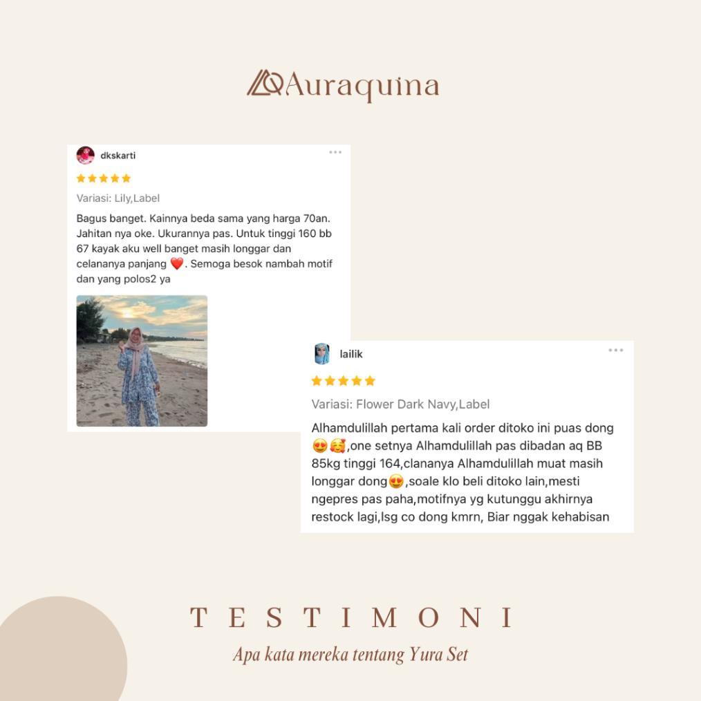 CUCI GUDANG Auraquina . Yura Set . One Set Setelan Rayon Piyama